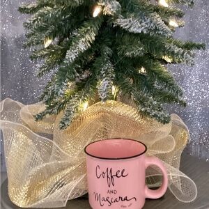 Hobby Lobby Pink Coffee and Mascara Mug